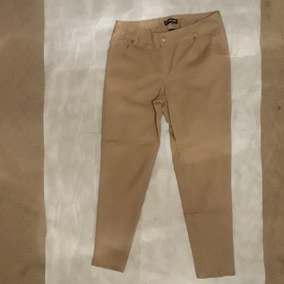 LANE BRYANT SHIMMERY GOLD PANTS - Picture 8 of 8